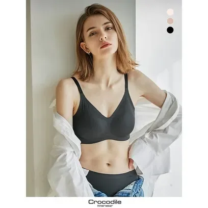 뉴 라이크라 쉘론 몰드부착 V넥/스트랩 심리스브라 1종 택1