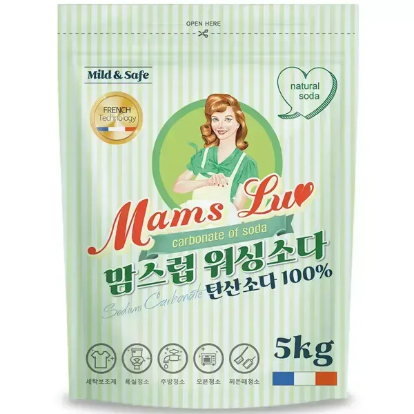 맘스럽 워싱소다 파우치 5kg 땀냄새제거 세탁 빨래 가루세제