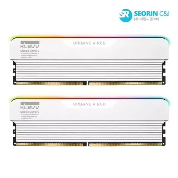 에센코어 클레브 DDR5-6000 CL30 URBANE V RGB 화이트 패키지 서린 ...
