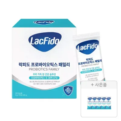 락피도 프로바이오틱스 패밀리 100일분 200g(2g, 100입), 1개+증정(프로바이오틱스 패밀리 10일분 20g(2g, 10입), 5개)