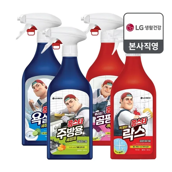 홈스타 착붙는락스 세정제 용기 500ml 4개