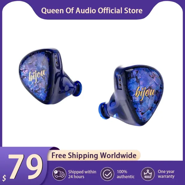 QoA Bijou 헤드폰 1DD+1BA+1BCD 인이어 모니터 이어폰 하이브리드 HiFi 오디오 IEM 3.5mm 4.4mm 이어버드 플러그 헤드셋 케이블 포함