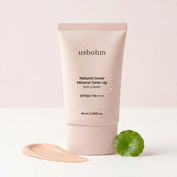 어스봄 내추럴 커버 무기자차 저자극 보송산뜻 핑크톤업 선크림 50ml 파데프리
