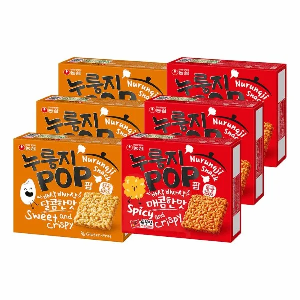 농심 누룽지팝 오리지널 3개 + 매콤한맛 3개