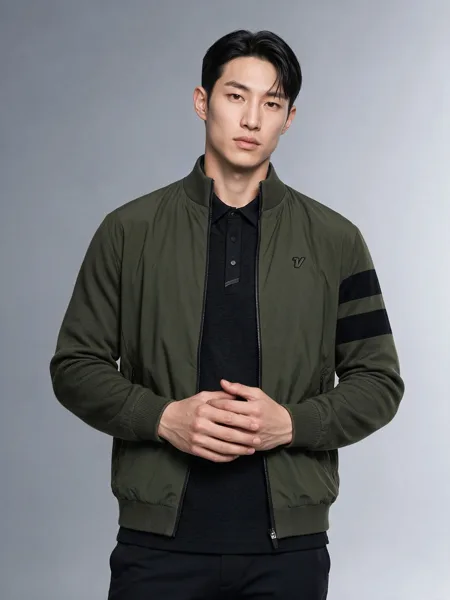 볼빅어패럴 남성 골프 우븐 하이브리드 방풍 집업 가디건 VMMSO991_KH