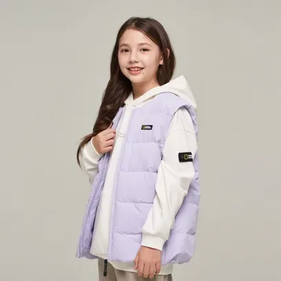 K244UDV020 헤론 경량 구스 다운 베스트 LAVENDER