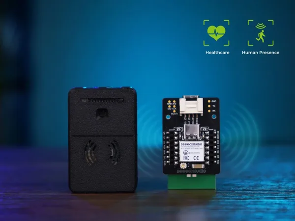 씨드 스튜디오 60GHz 밀리미터파 센서 MR60BHA2, 심박수 감지 센서, ESPHome, 홈 어시스턴트, XIAO ESP32C 기반.