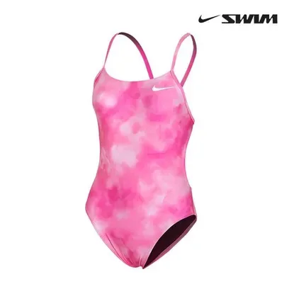 26FW 나이키 스윔 클라우드 위스퍼 프린트 컷아웃 원피스 실내 수영복 하이컷 핑크 폼 NESSG024-681