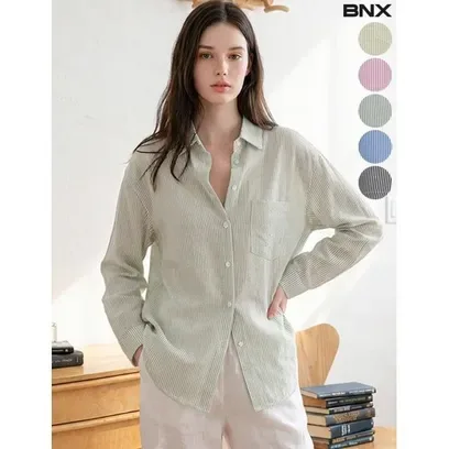 시어서커 스트라이프 셔츠