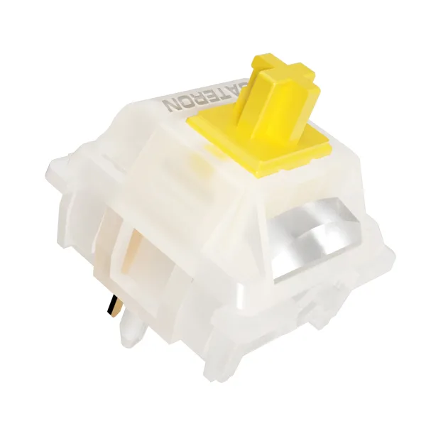 MX 기계식 키보드용 Gateron Milky Yellow Pro V3 스위치, 5핀 50gf 선형/사전 윤활 처리 스위치