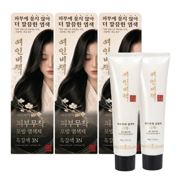 여인비책 피부무착 새치 염색약 120g 3개