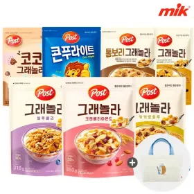 [15% 중복쿠 폰]포스트 베스트 시리얼 모음+사은 품랜덤[그래놀라/카카오호두/크랜베리아몬드/오곡코코볼/아몬드/콘푸라이트/오레오오즈]