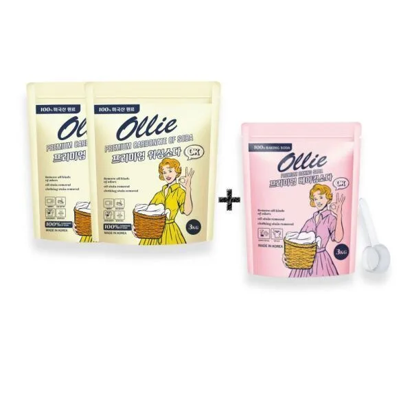 올리 탄산워싱소다 3kg 2개 + 베이킹소다 3kg 1개