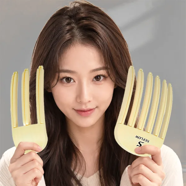 세플로 뿌리볼륨집게, 베이지, 대형, 6날, 1개 + 중형, 3날, 1개, 1세트