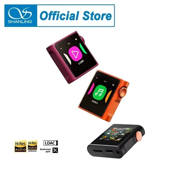 SHANLING M0 Pura 하이레스 오디오 HIFI 블루투스 휴대용 MP3 플레이어, USB DAC 듀얼 CS43131 LDAC AptX 지원, PCM384 DSD128
