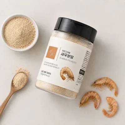 비오바이 국산 100% 자연그대로 새우분말 150g 2통 용기형 천연조미료