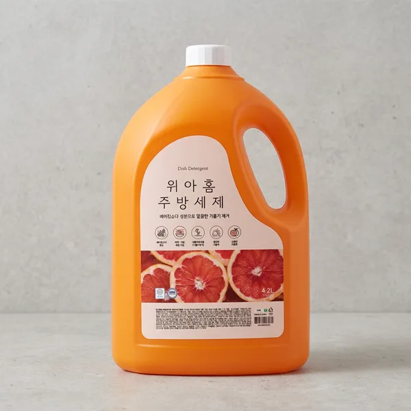 위아홈 자몽향 주방세제 리필, 4.2L, 2개