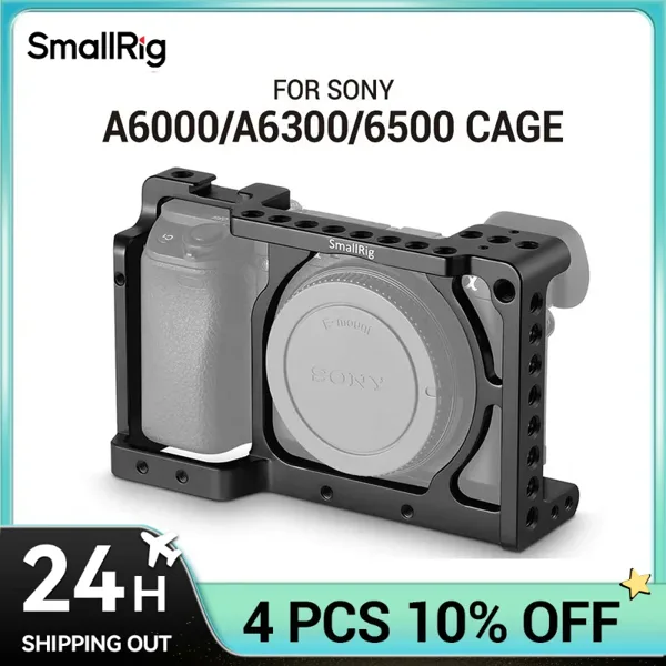 신발 마운트 스레드 구멍이있는 Sony A6300/A6000/A6500 Nex-7 카메라 용 SmallRig 카메라 케이지 리그 1661