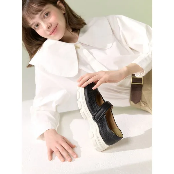 양가죽 에어레더 메리제인 스니커즈(5cm) PY010