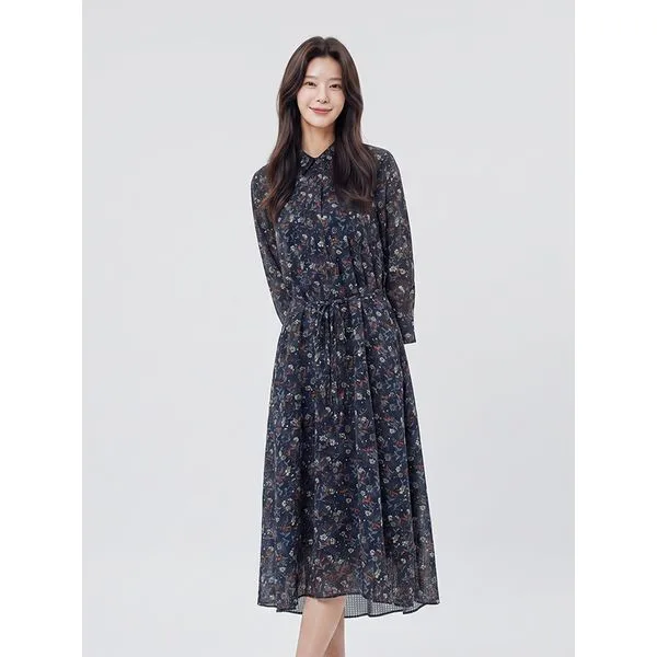 [PAT 여성] 플라워 셔링 원피스_1J62804