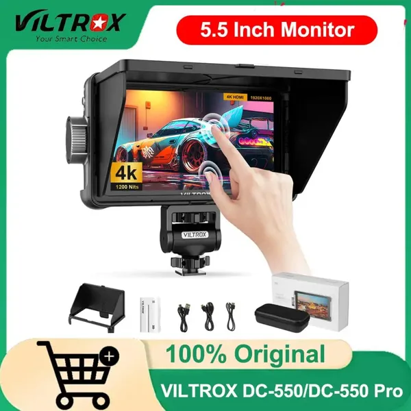 VILTROX DC-550 Pro 휴대용 모니터 5.5" 1920x1080 4K Profissional 모니터 HDMI 터치 스크린 필드 3D LUT 디렉터 모니터