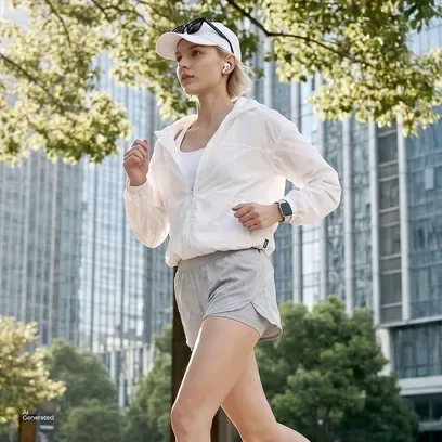 여성 데일리 후드 바람막이 윈드자켓 경량 집업 점퍼 FET60