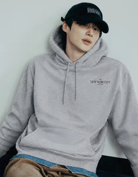 지오다노 기모 그래픽 후드티