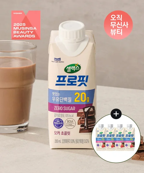 프로핏 드링크 모카초콜릿 250ml 18 개 + 딸기초코 4입
