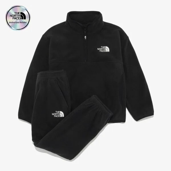 노스페이스 키즈 파인콘 EX 플리스 세트 NT7TR59S_BLK