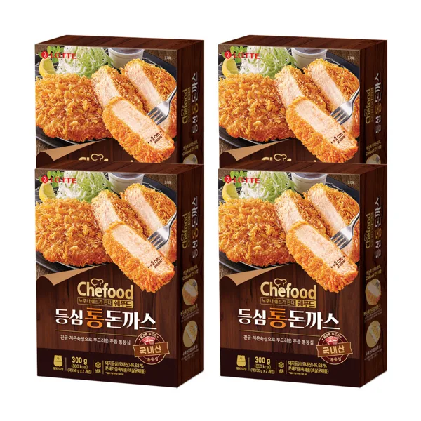 쉐푸드 등심통돈까스 300g 4개