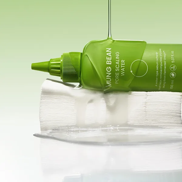 비플레인 녹두 모공 스케일링 워터 150ml (+½ 초밀착 화장솜 40매) (추가구매옵션 - 2-way 피지 스케일러) / 피지연화제 피지클리너