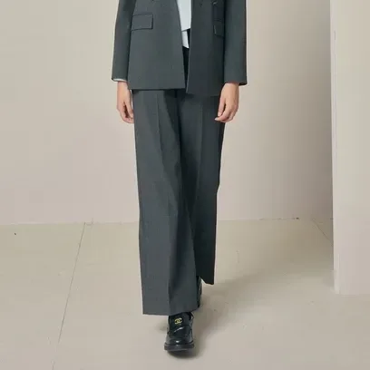(JJ지고트) 베이직 와이드핏 슬랙스 팬츠 GRAA0SL311
