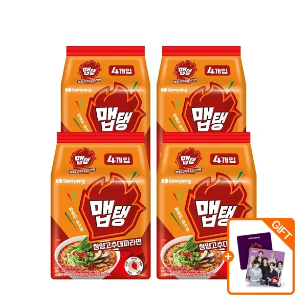 [삼양식품] 맵탱 청양대파라면 110g 16입+엔하이픈 포토카드 / (소비기한 26/10/29)