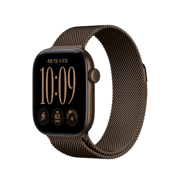 공식 애플워치 12 GPS 42mm 다크 브론즈 알루미늄, 다크 브론즈 밀레니즈 루프 MKDC4KH/A