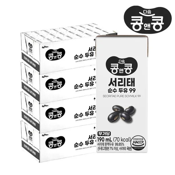 콩앤콩 서리태/맛있는두유 96팩