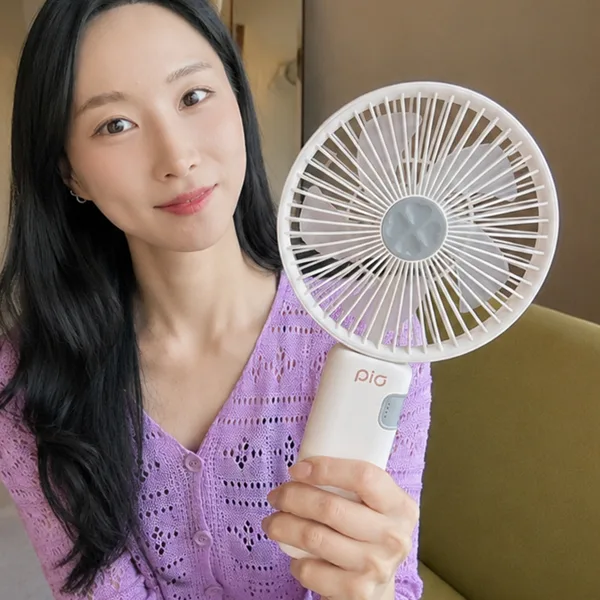 피오 6인치 빅팬 선풍기 휴대용 손풍기 미니 손선풍기 30시간사용