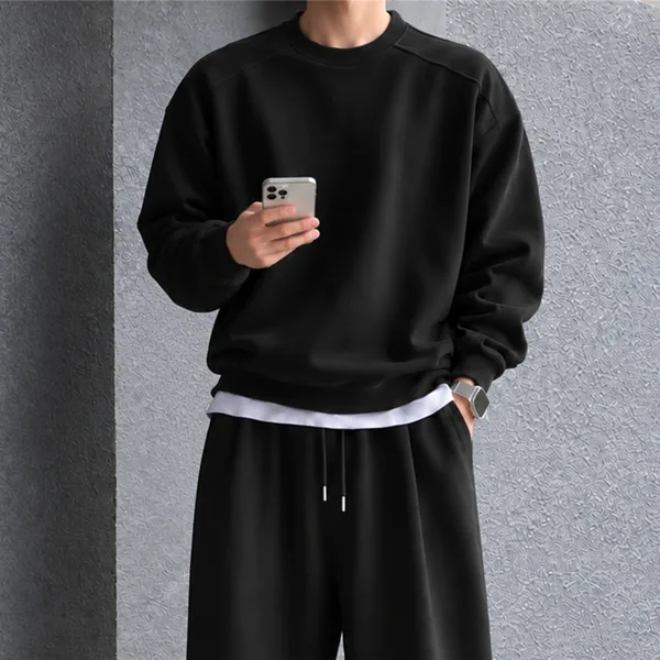 남여공용 데일리 오버핏 무지 맨투맨