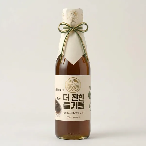 들녘 전통압착 더 진한 통들깨 백퍼센트 들기름, 350ml, 2개