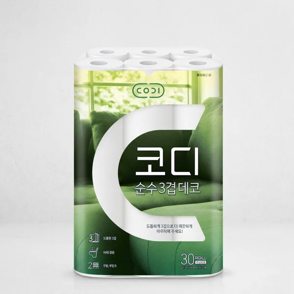 코디 순수 3겹 데코, 30m, 30롤, 3개