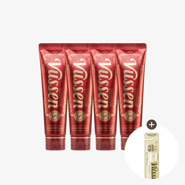 오스템 뷰센 S 시린이 치약 120g 4개 + 더블와이드 칫솔 1P