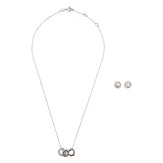 Tory Burch 토리 버치 아이콘 크리스털 장식 네크리스 앤 이어링 세트 10/13(화) 도착 예정 (1)