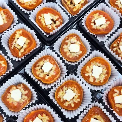 수제 크림치즈 호두 곶감말이 1팩(130g/6개입) 수험생간식 와인안주