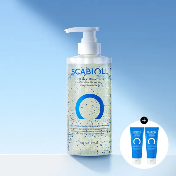 스카비올 탈모증상완화 캡슐 샴푸 500ml(+증정 트리트먼트 140ml)