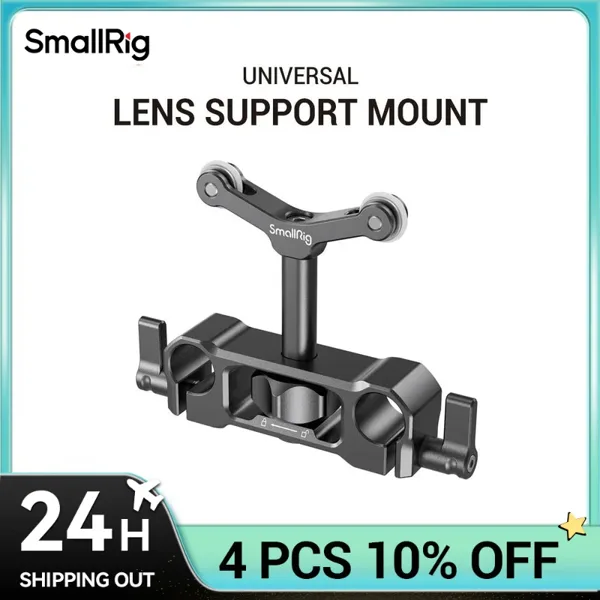 SmallRig 범용 LWS 로드 마운트 렌즈 지지대, 73-108mm Dslr 카메라 렌즈 브래킷 지지대, 15mm 로드 클램프 2727 포함