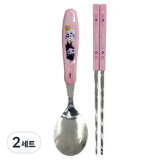 유아맘 프린세스 캐치티니핑 베이직 스푼 + 젓가락 세트, 레전드핑, 2세트