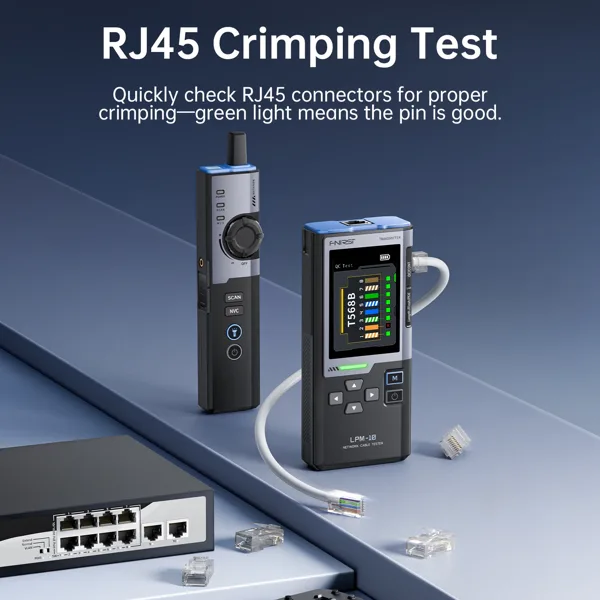 FNIRSI LPM-10A 스마트 케이블 로케이터 RJ45 RJ11 라인 트래커 길이 테스트 플래시 포트 간섭 방지 도구 수리 및 유지보수용