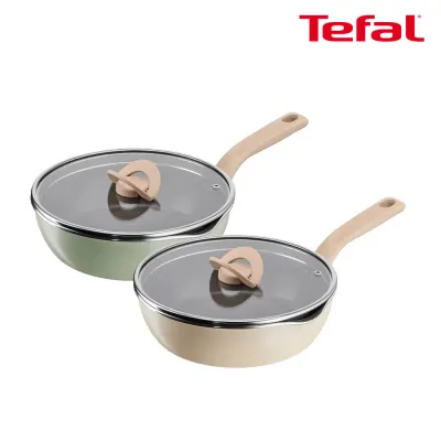 테팔 인덕션 티타늄1X 원픽 냄비팬 22cm 베이지/그린 (택1)