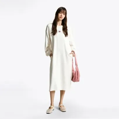 배지 스웨트 미디 원피스 T32F7WOP40TWT2YBH