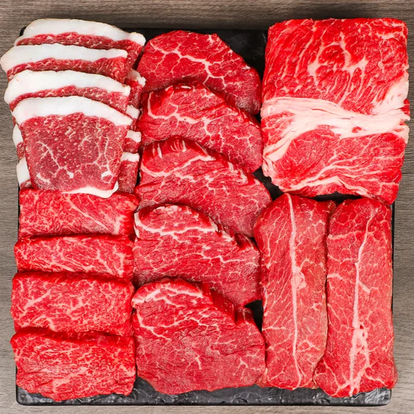 국내산 1등급 소고기 등심200G+채끝200G+부채200G