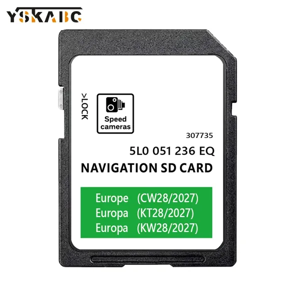 스코다 아문센 MIB2 SAT NAV SD 카드 32GB 유럽 영국 2027 5L0051236EQ 내비게이션 지도 독일 프랑스